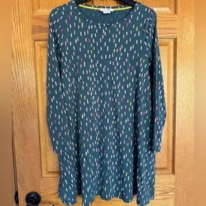 Boden Green Confetti Print Swing Dress w/ Pockets – Women’s 6R